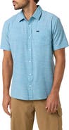O'Neill Standard Fit TRVLR Traverse Stripe Short Sleeve Performance Button-Up Shirt