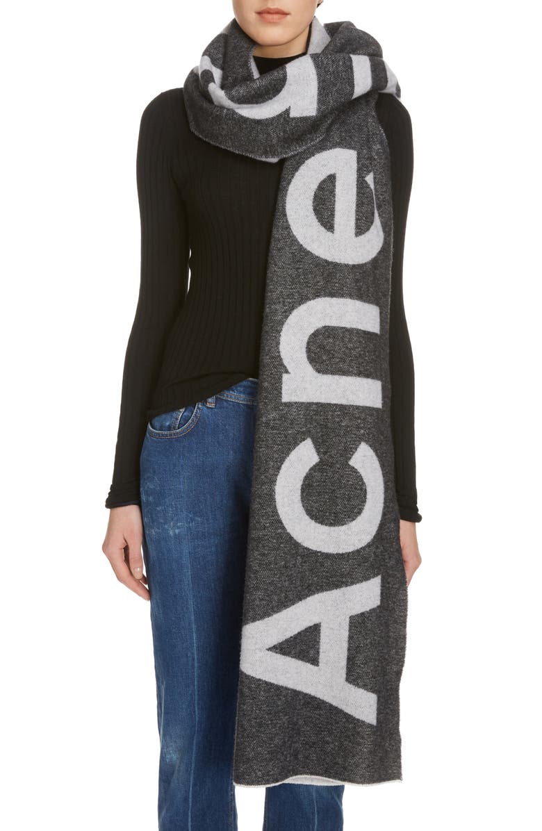 Acne Studios Toronty Logo Scarf, Alternate, color, 