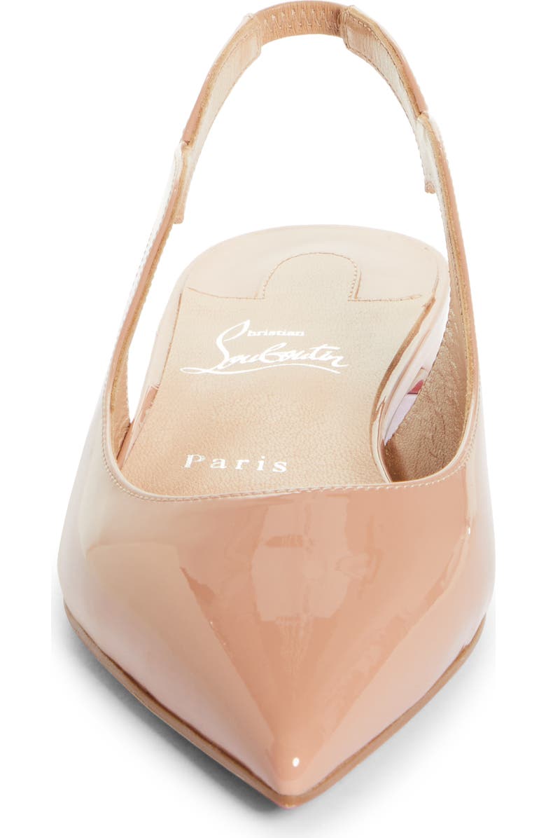 Christian Louboutin Hot Chickita Pointed Toe Slingback Flat, Alternate, color, Beige