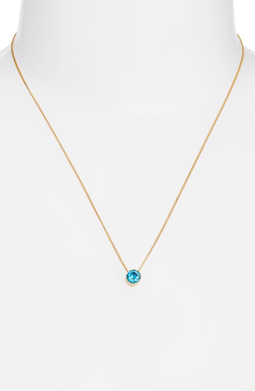 Set & Stones Birthstone Pendant Necklace In Blue