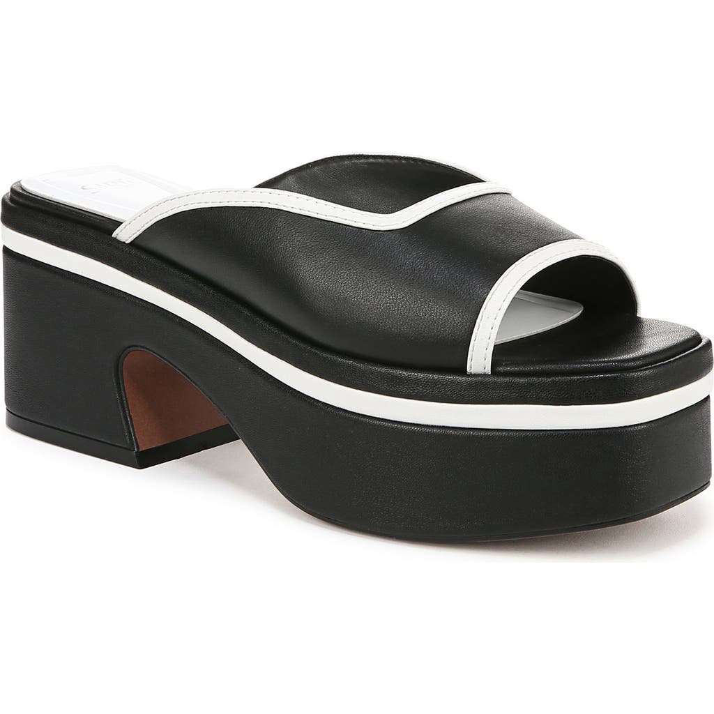 Sarto By Franco Sarto Fernanda Platform Slide Sandal In Black