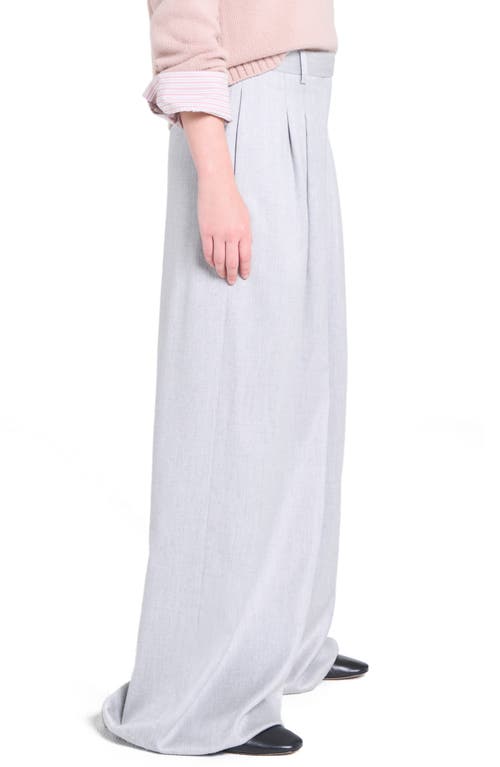 Twp Avery Stretch Wool Wide Leg Pants In Gray