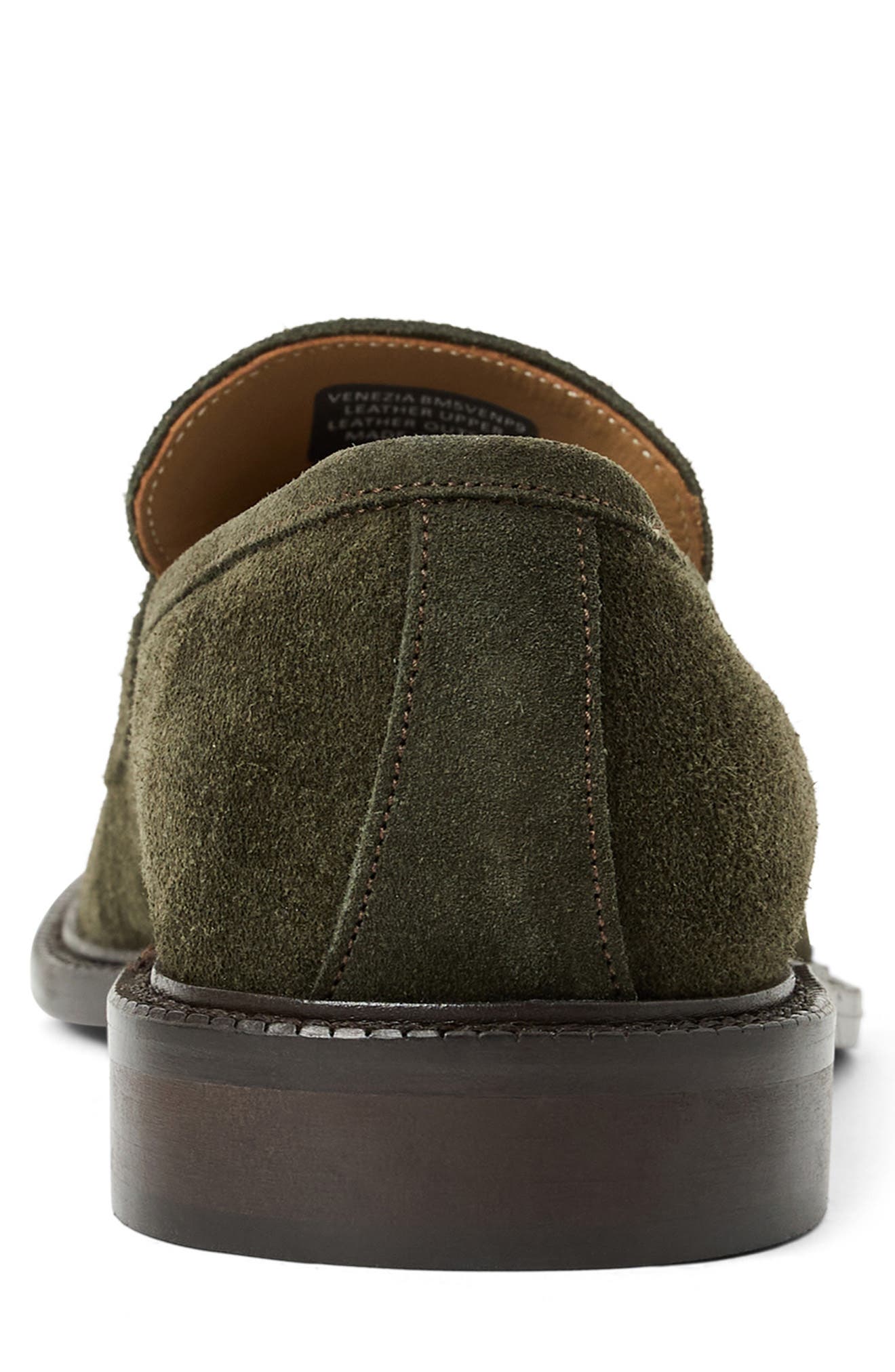 Bruno Magli Venezia Penny Loafer, Alternate, color, Olive Suede