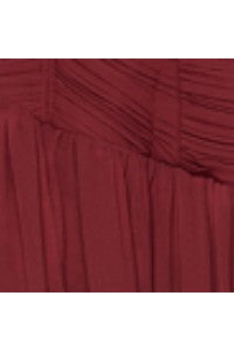 Ruched Detail Midi Dress, Alternate, color, Burgundy