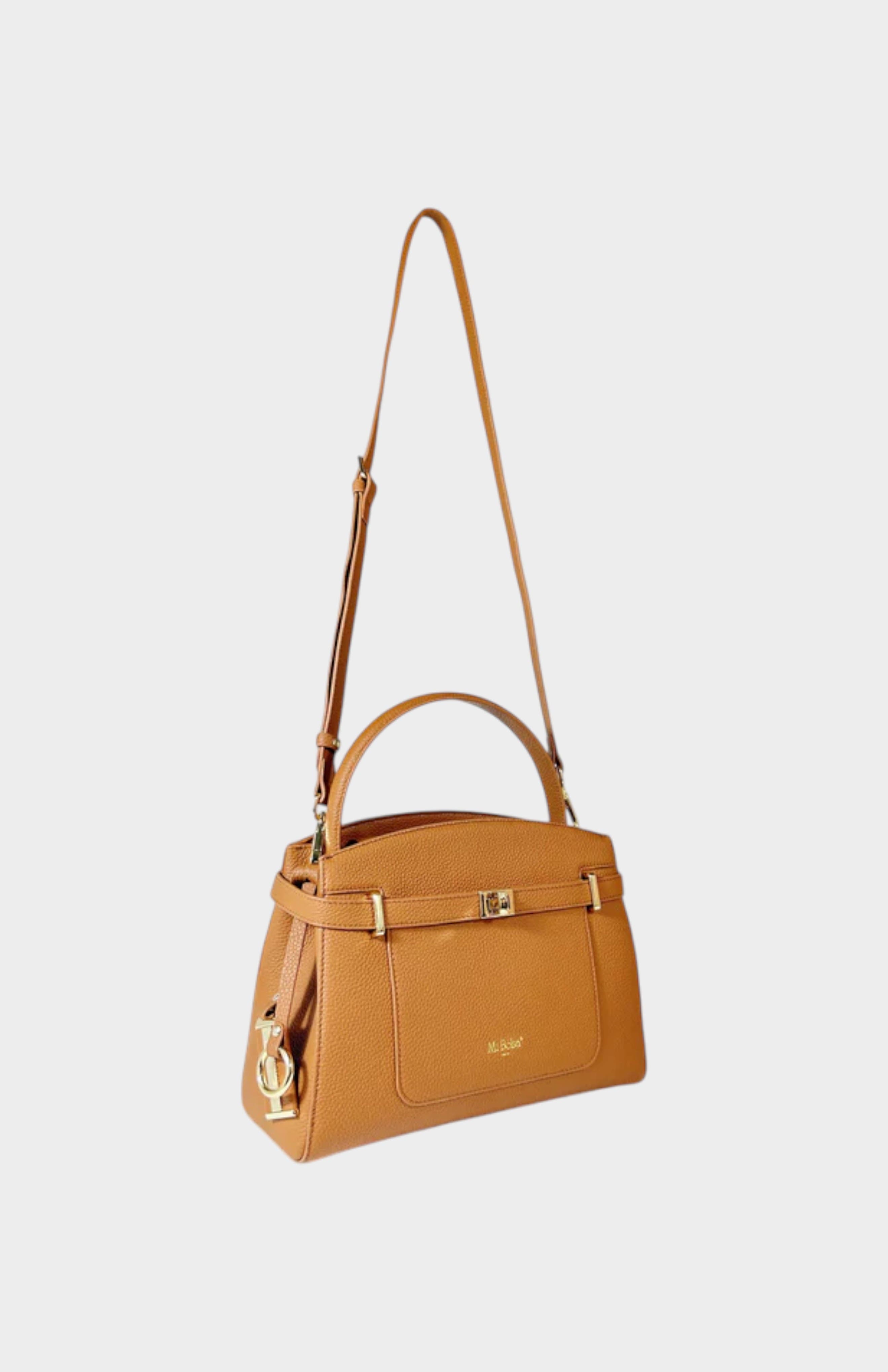 Manhattan Genuine Pebble Leather Top Handle Bag, Alternate, color, Biscuit