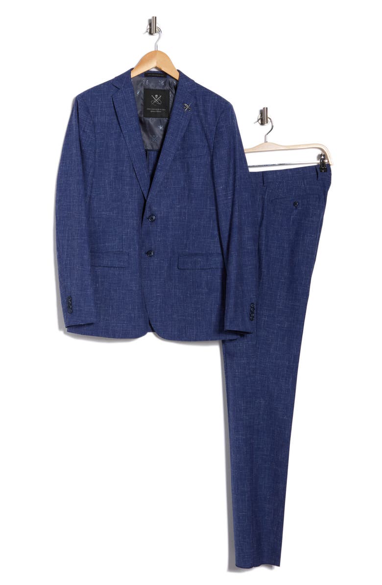 John Varvatos Star USA Solid Wool Blend Suit, Alternate, color, Blue