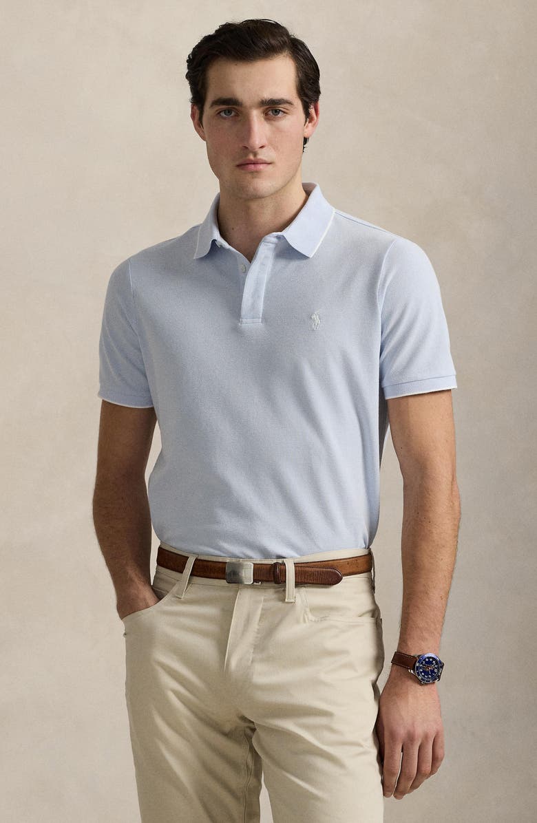 Polo Ralph Lauren Classic Fit Cotton Piqué Polo, Alternate, color, Office Blue/ White