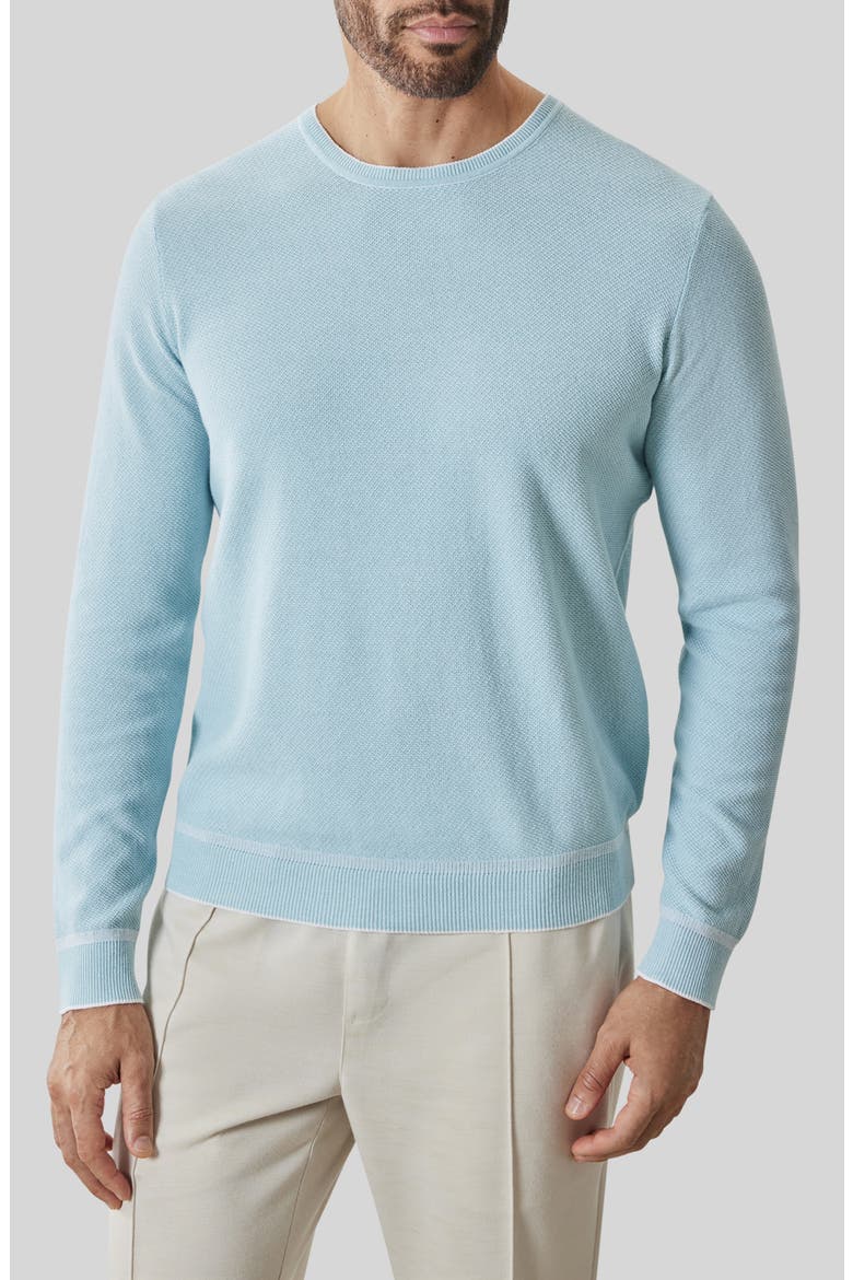 Kaede Cotton Crewneck Sweater, Main, color, DUSTY TEAL