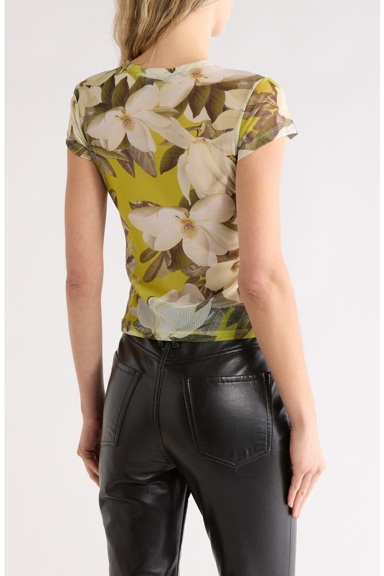 Ellie Floral Mesh T-Shirt, Alternate, color, REVIVE STEM GREEN