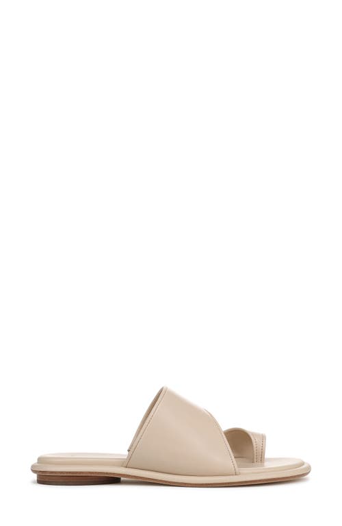 Vince Lukas Leather Toe-ring Slide Sandals In Birch Sand