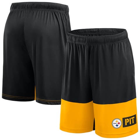 Men's Fanatics Black/Gold Pittsburgh Steelers Big & Tall Best of the Best Performance Shorts