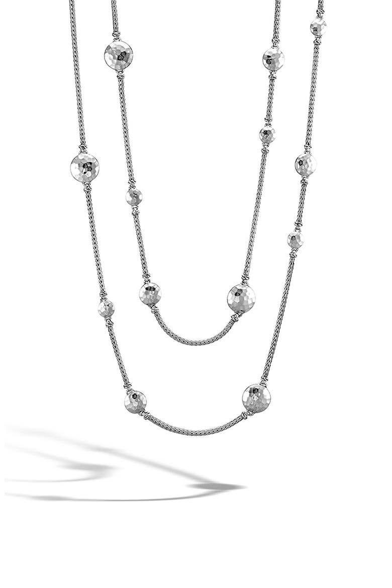 'Dot' Long Station Necklace, Alternate, color, SILVER