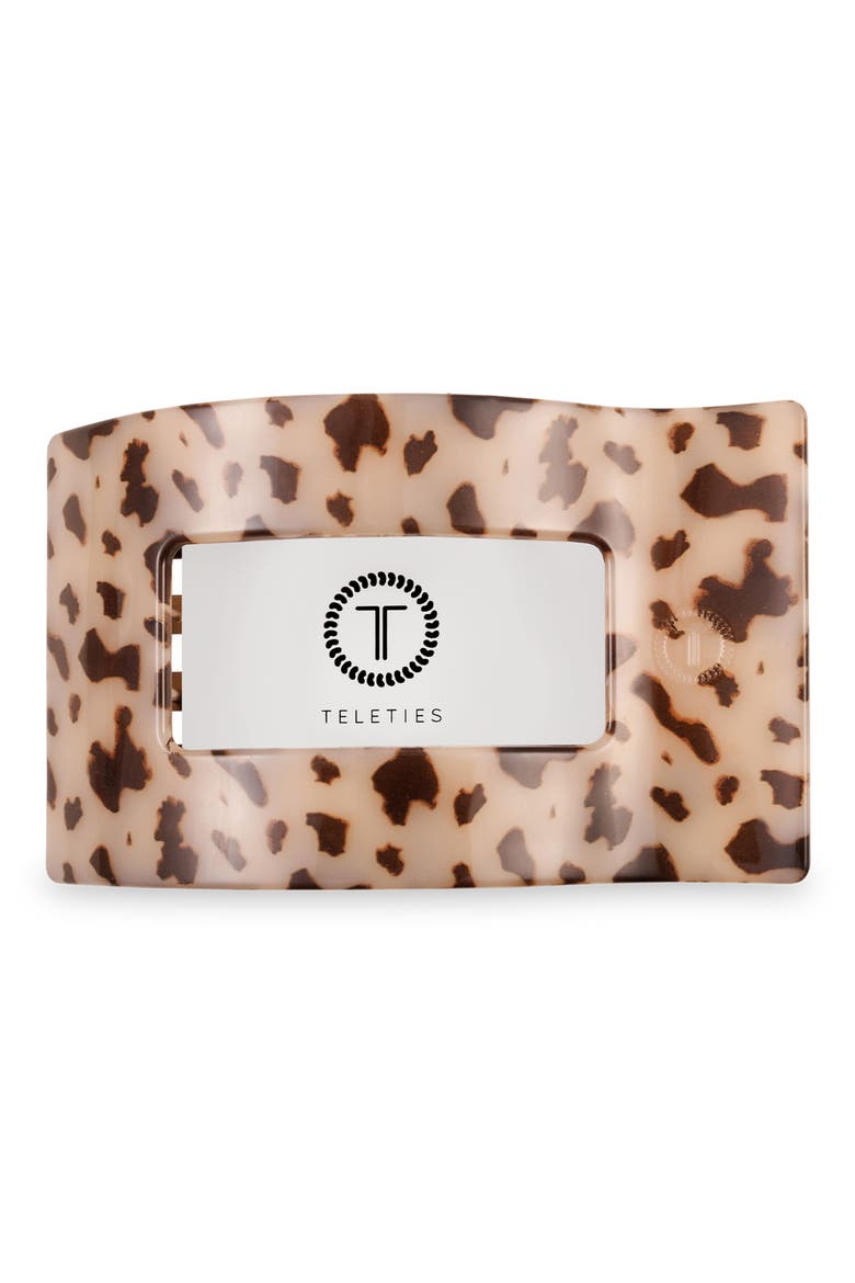 Medium Flat Rectangle Hair Clip, Alternate, color, BLONDE TORTOISE