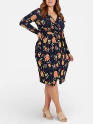 RACHEL Rachel Roy Printed Sylvia Wrap Midi Dress