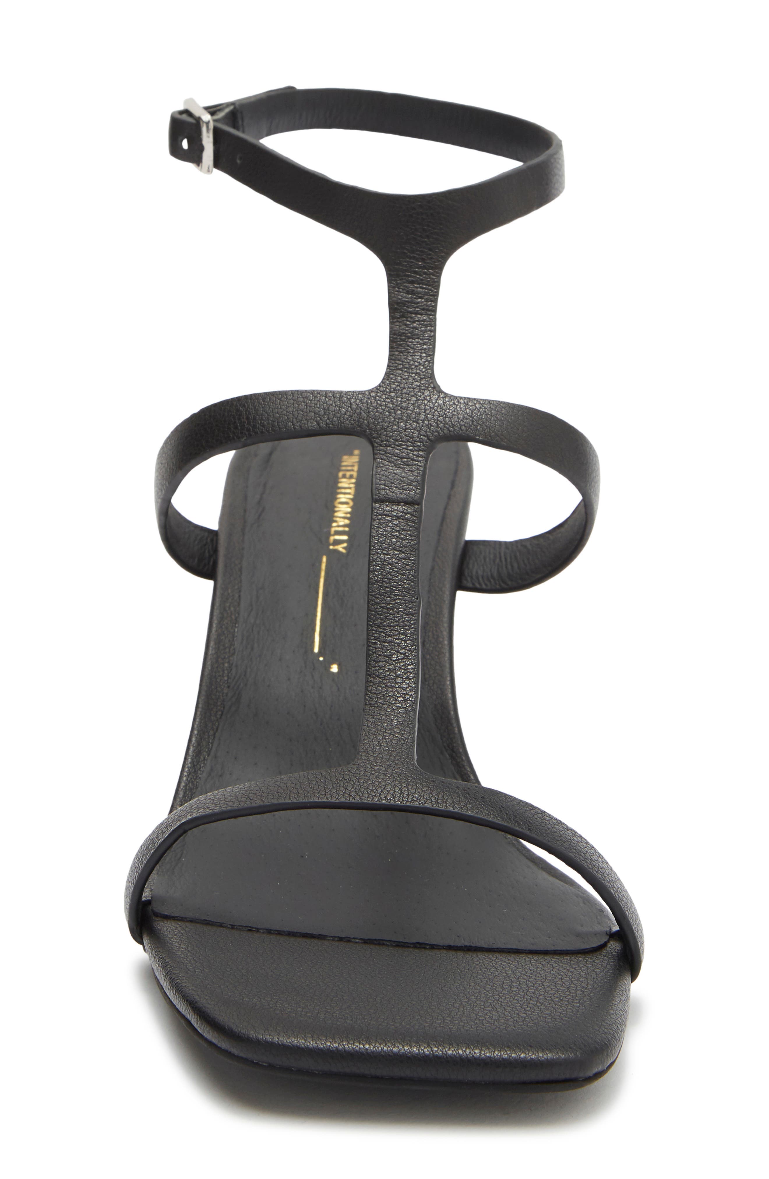 INTENTIONALLY BLANK Semy Ankle Strap Wedge Sandal, Alternate, color, Black