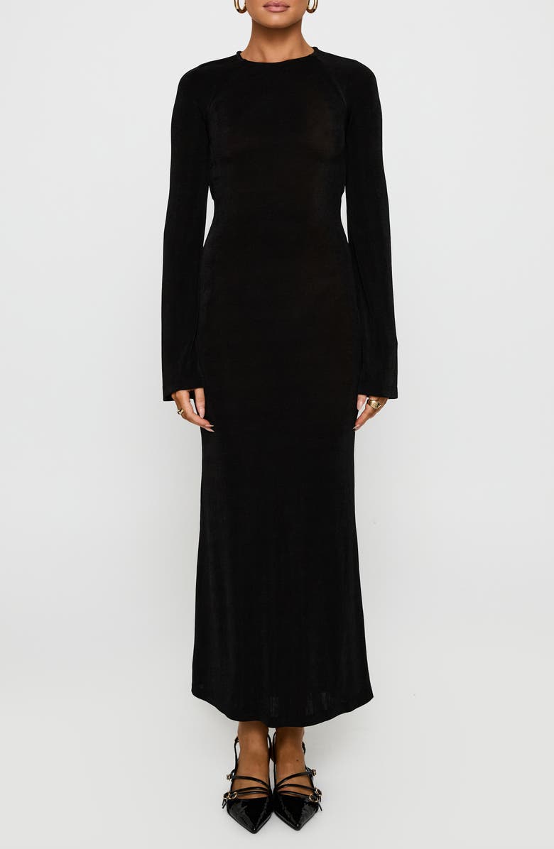 Princess Polly Amersham Open Back Long Sleeve Maxi Dress, Main, color,