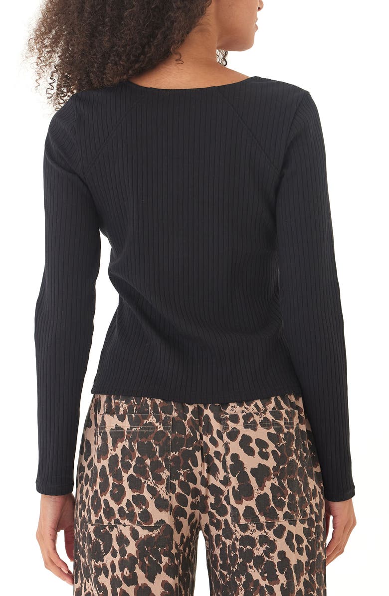 Threads 4 Thought Leah Rib Knit Long Sleeve T-Shirt, Alternate, color, Black