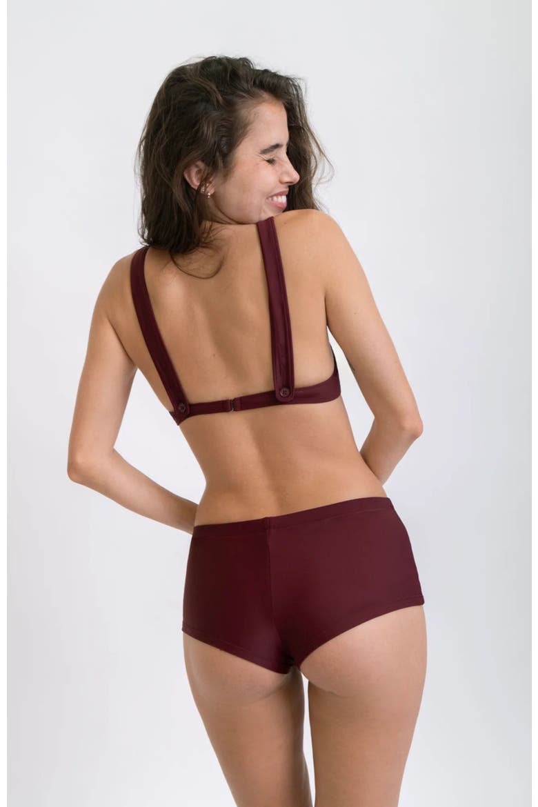 Mini Swim Short, Alternate, color, Maroon