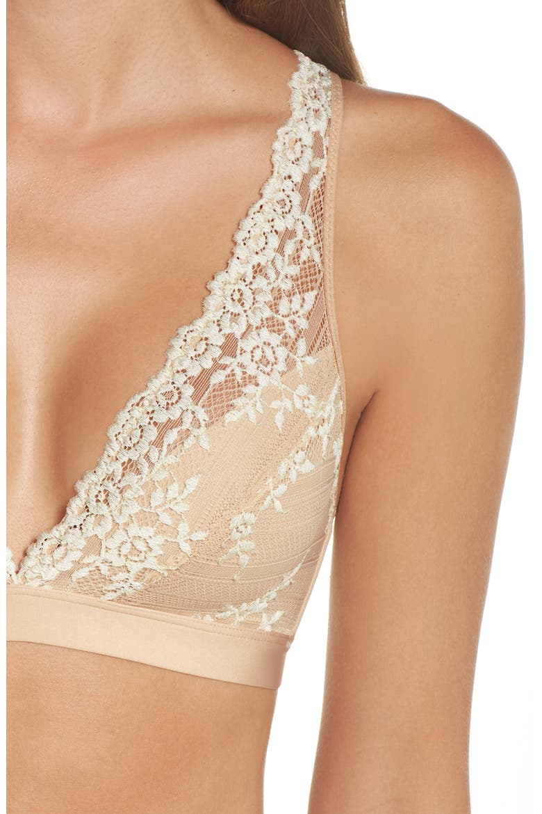 Embrace Lace® Wire Free Bralette, Alternate, color, NATURALLY NUDE/ IVORY