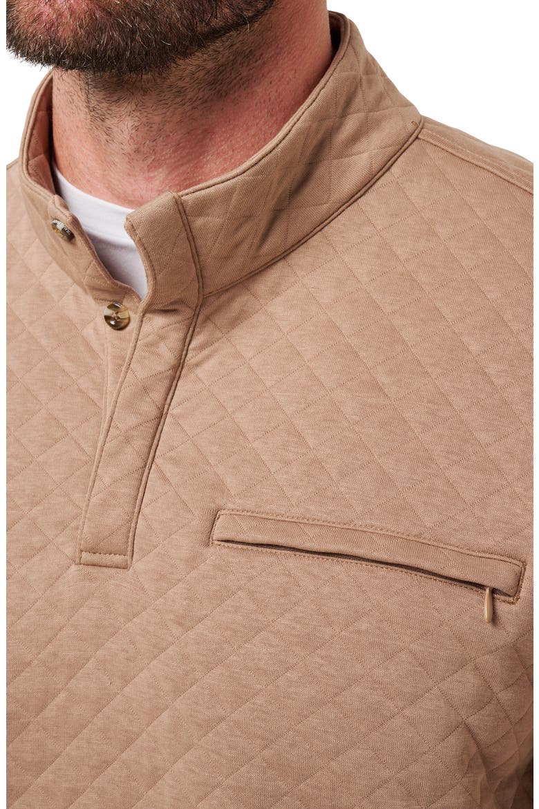 Transatlantic Quilted Henley Pullover, Alternate, color, PORTABELLA