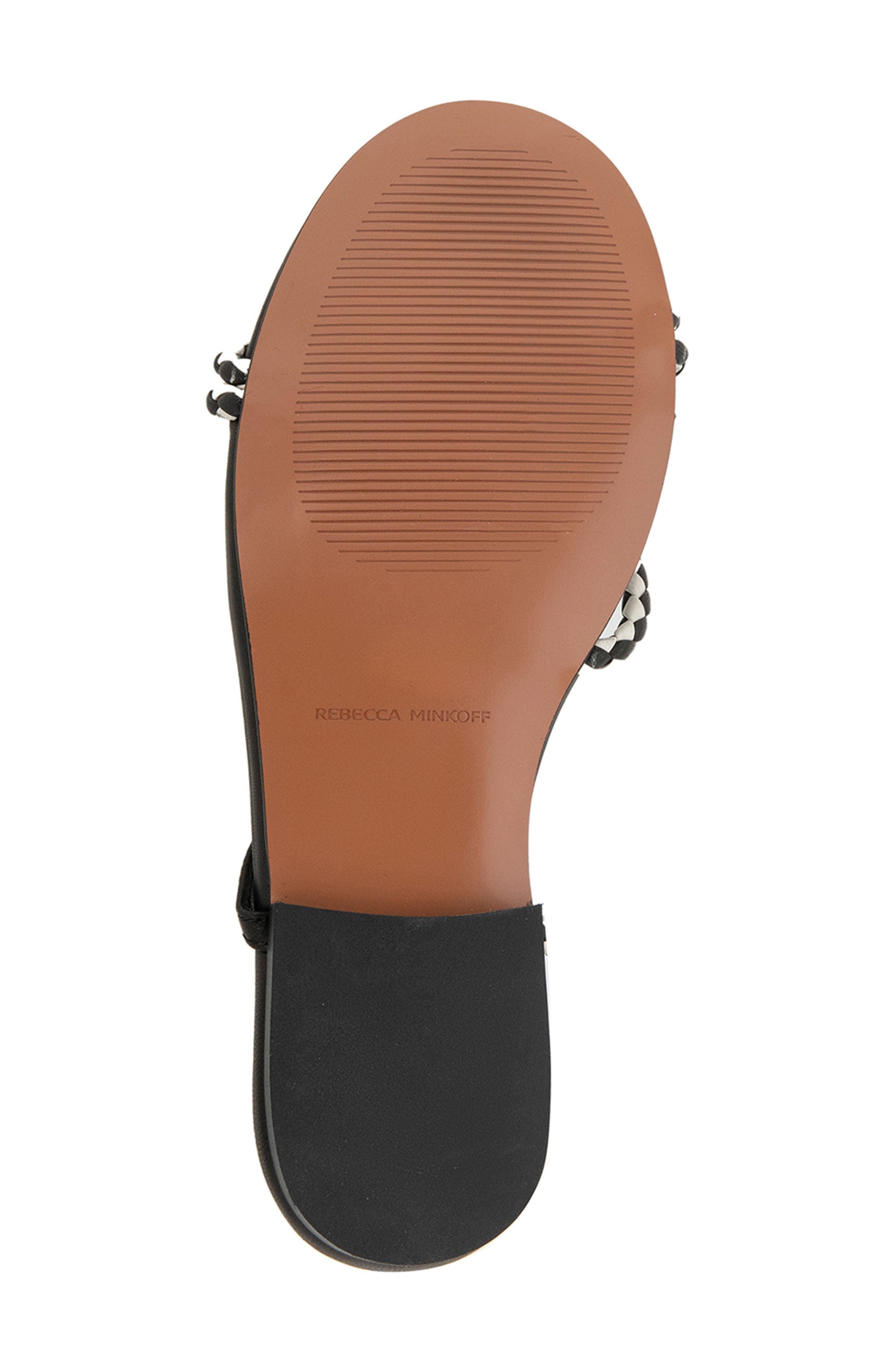 Rebecca Minkoff Ayla Ankle Strap Sandal, Alternate, color, Black/ Off White