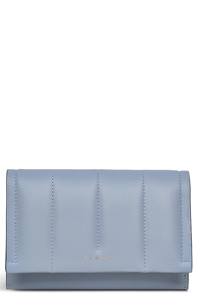 Radley Oak Street Medium Flapover Wallet, Main, color, Smoke Blue