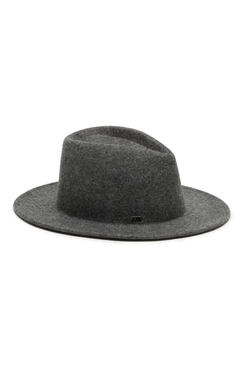 Blaine Wool Felt Fedora, Main, color, CHARCOAL