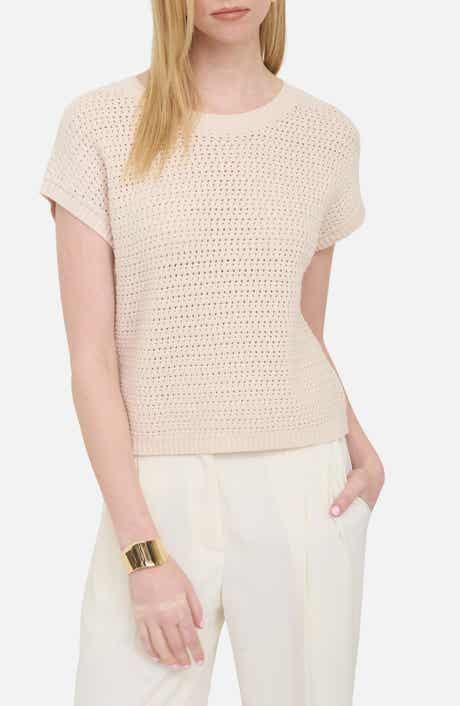 Blu Pepper Open Knit Short Sleeve Sweater