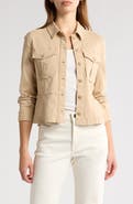 Liverpool Los Angeles Peplum Twill Trucker Jacket