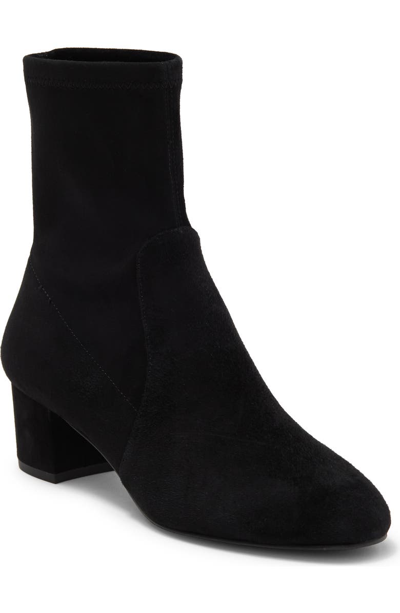 Stuart Weitzman Sofia Stretch Bootie, Main, color, Black Suede