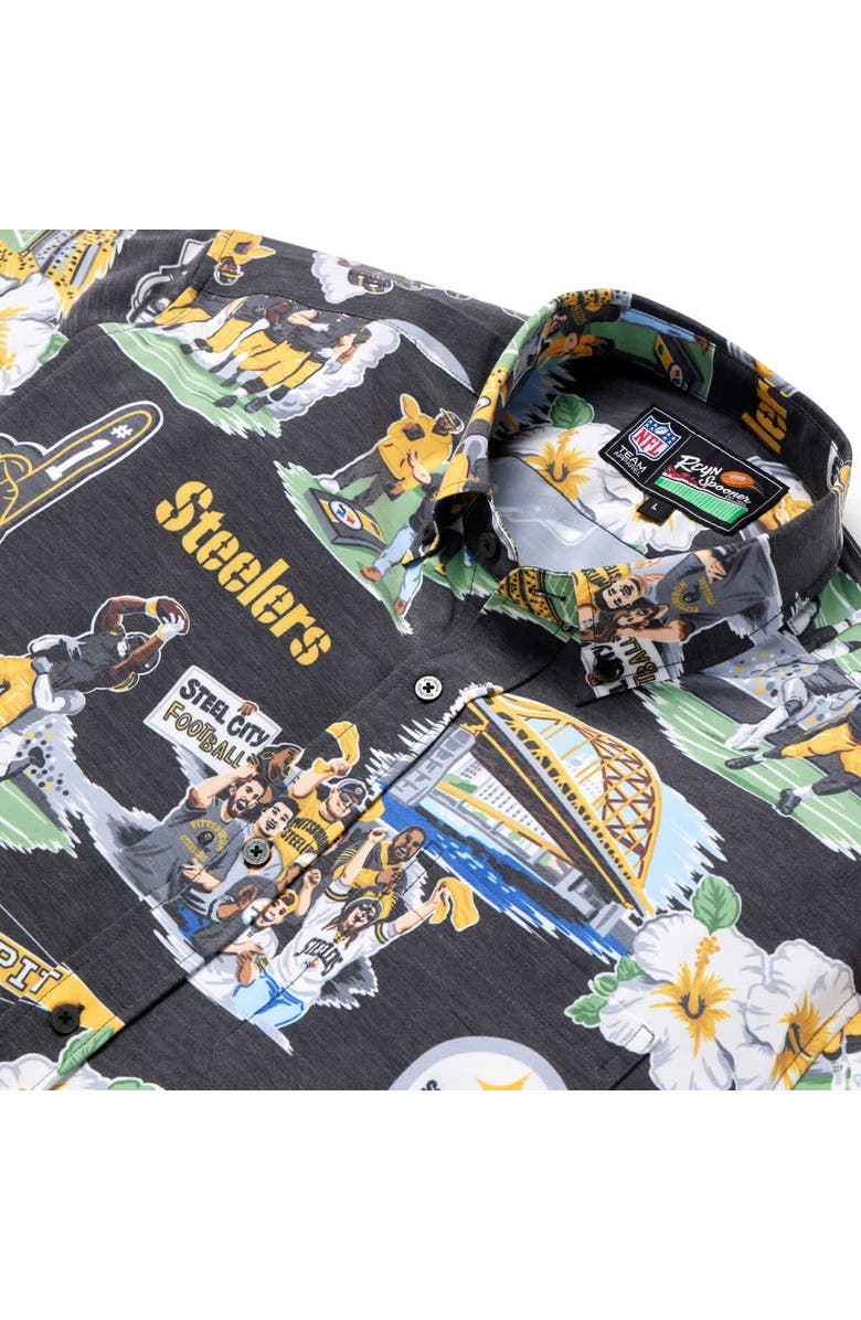 Reyn Spooner Men's Reyn Spooner Black Pittsburgh Steelers Scenic Button-Down Shirt, Alternate, color, Black