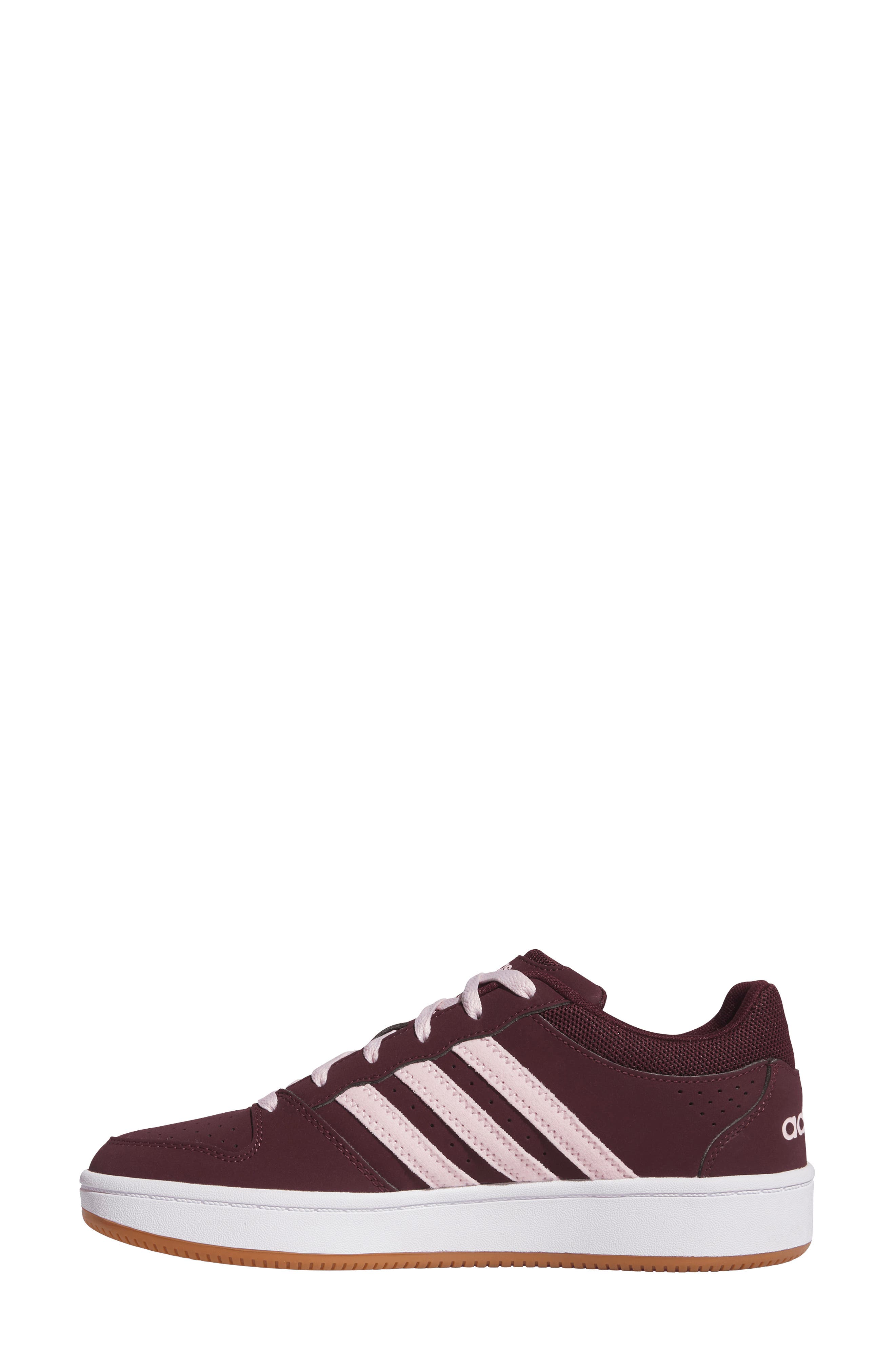 Hoops Classic Sneaker, Alternate, color, MAROON/ CLEAR PINK/ AMBER GUM