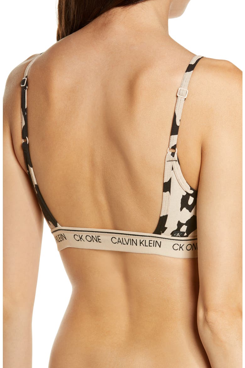 CK One Bralette, Alternate, color, CUT OUT PRINT_CHARMING KHAKI