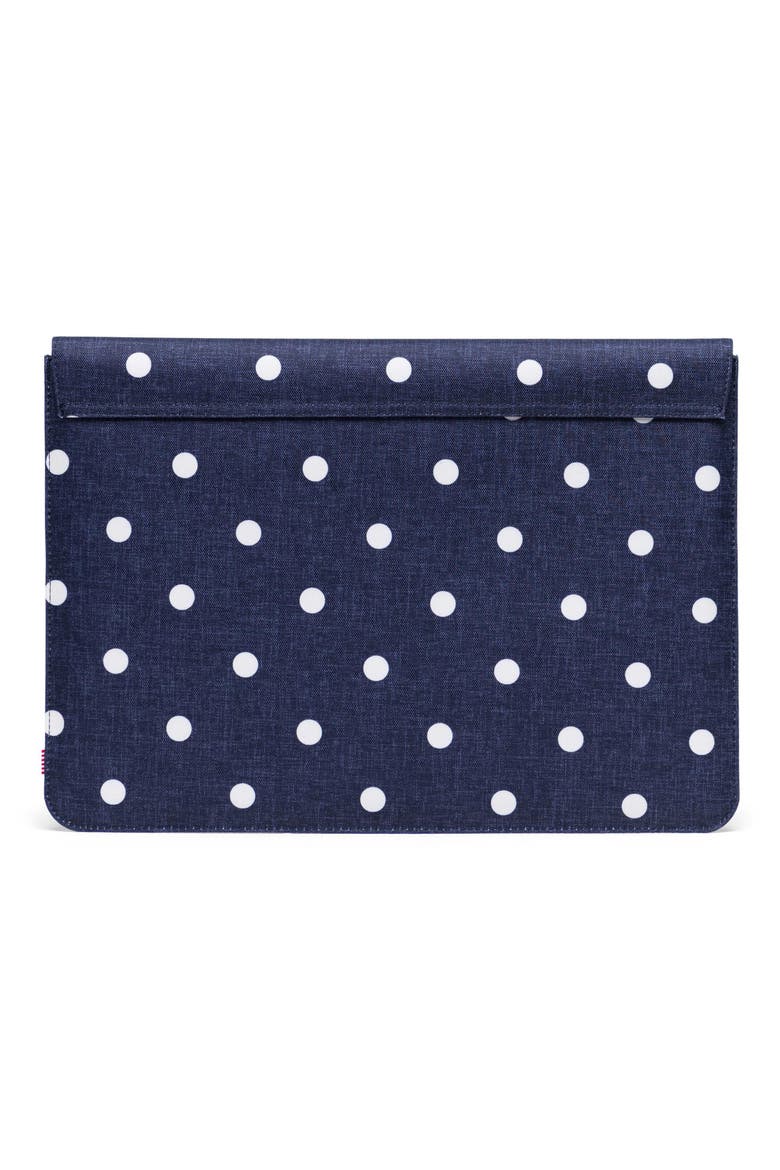 Spokane 13-Inch MacBook Canvas Sleeve, Alternate, color, POLKA DOT CROSSHATCH PEACOAT