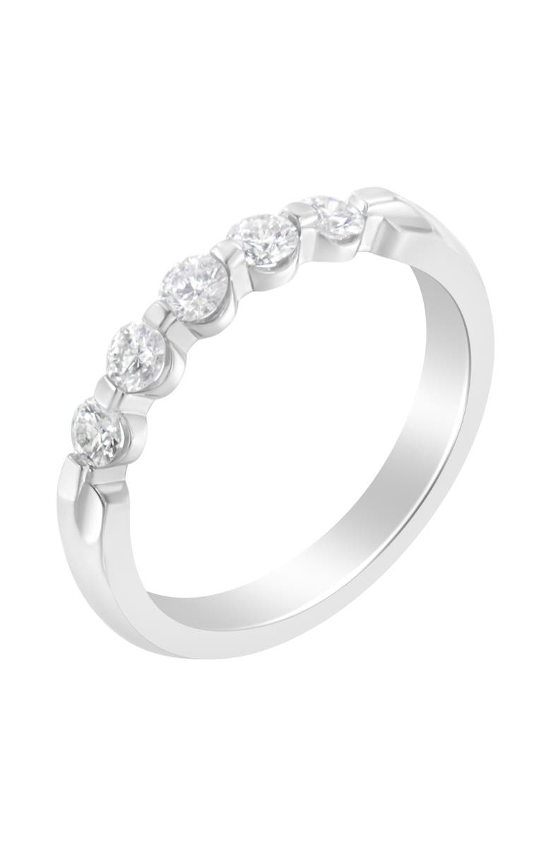 Haus of Brilliance 14K White Gold 1/2 cttw Diamond 5-Stone Band Ring, Alternate, color, White