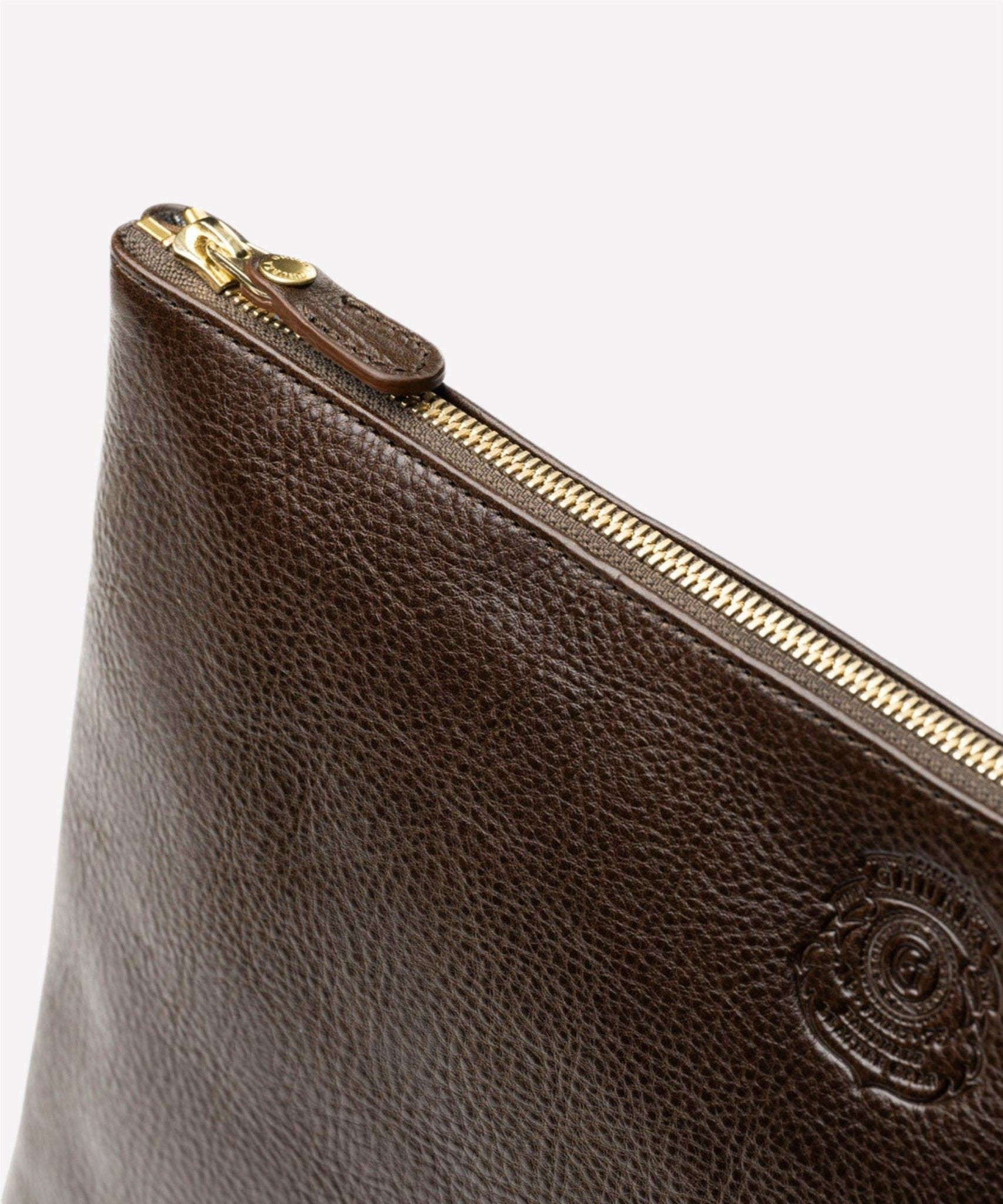 Pouch III No. 65, Alternate, color, Vintage Walnut Leather