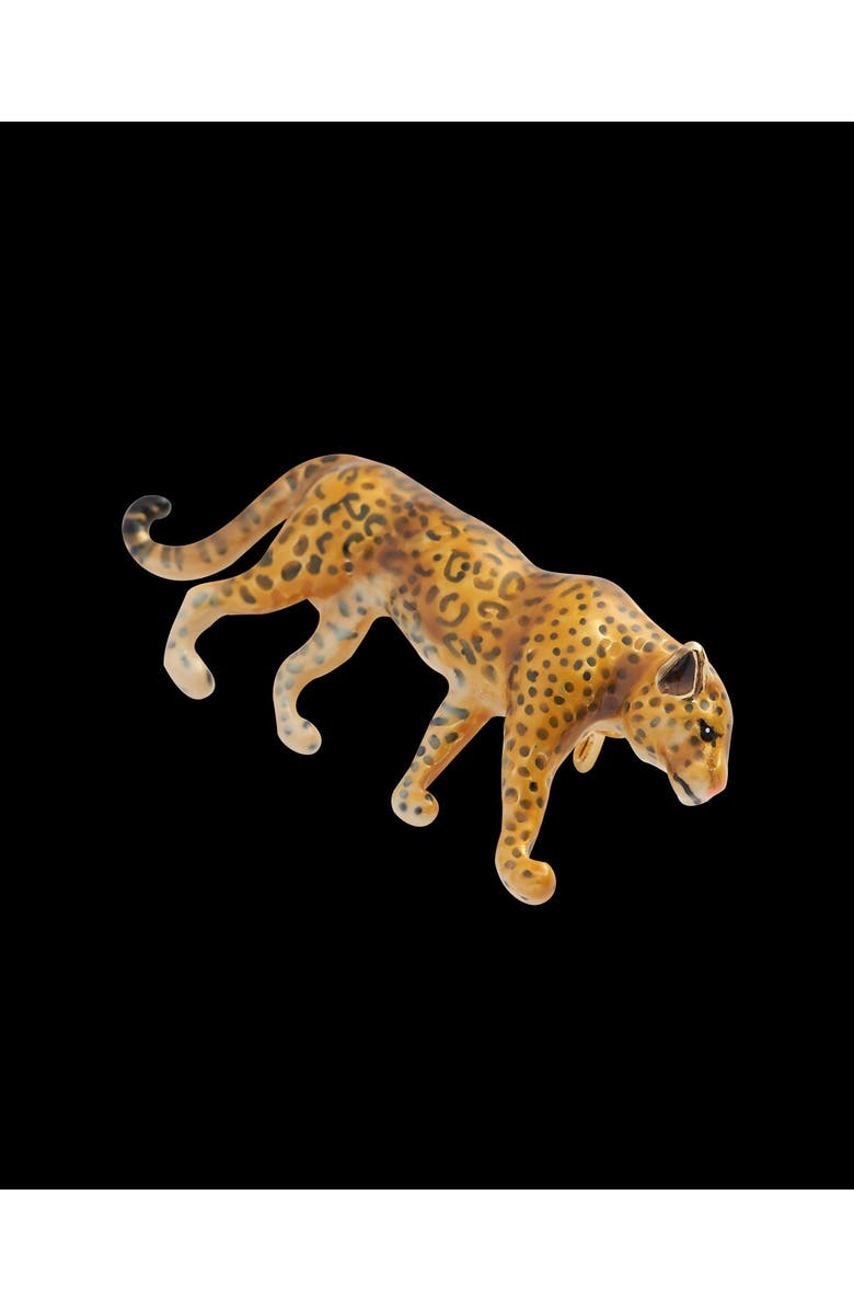 Fable England Leopard Brooch, Alternate, color, Multi & Gold