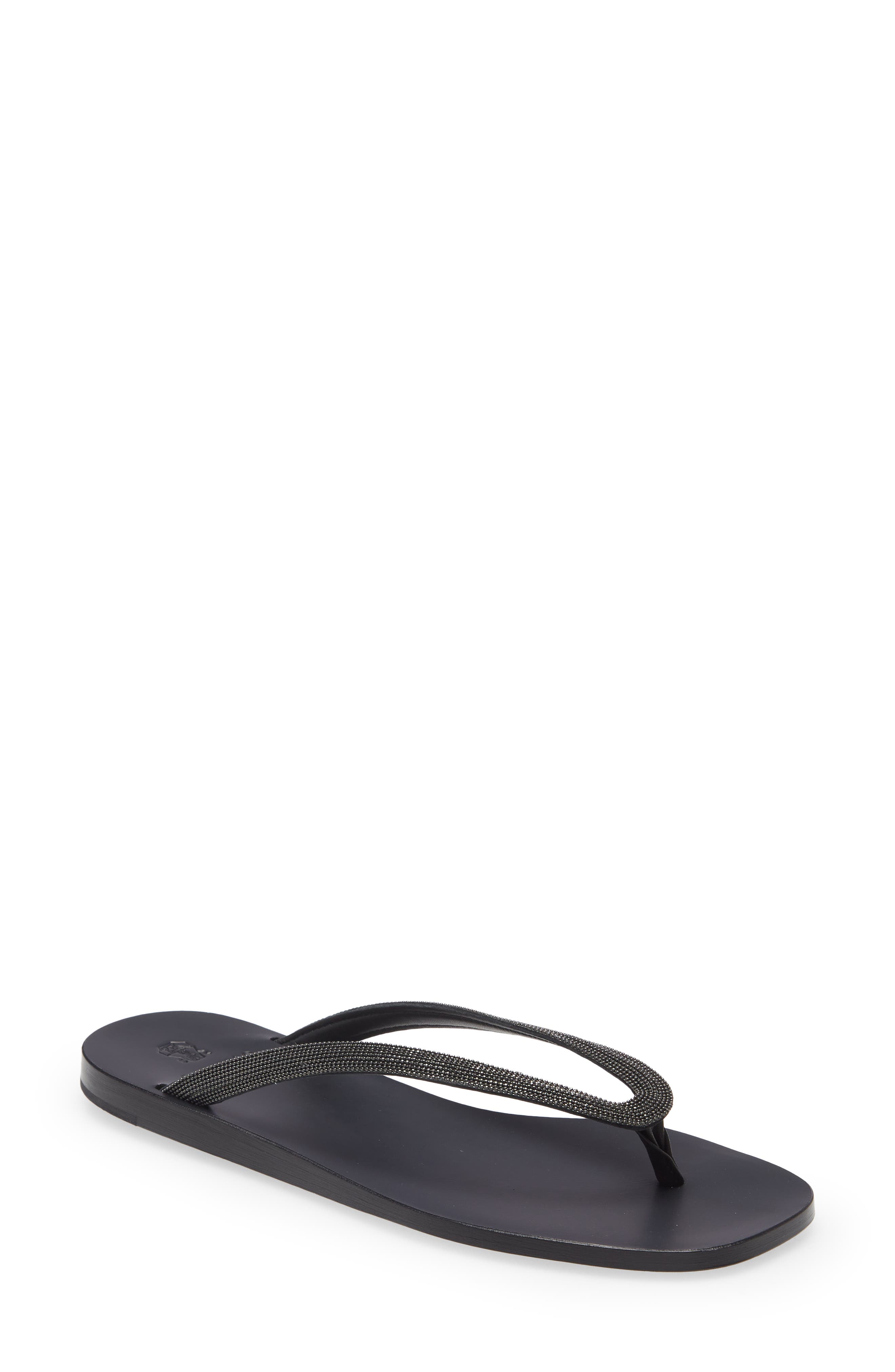 Brunello Cucinelli Monili Flip Flop, Main, color, 