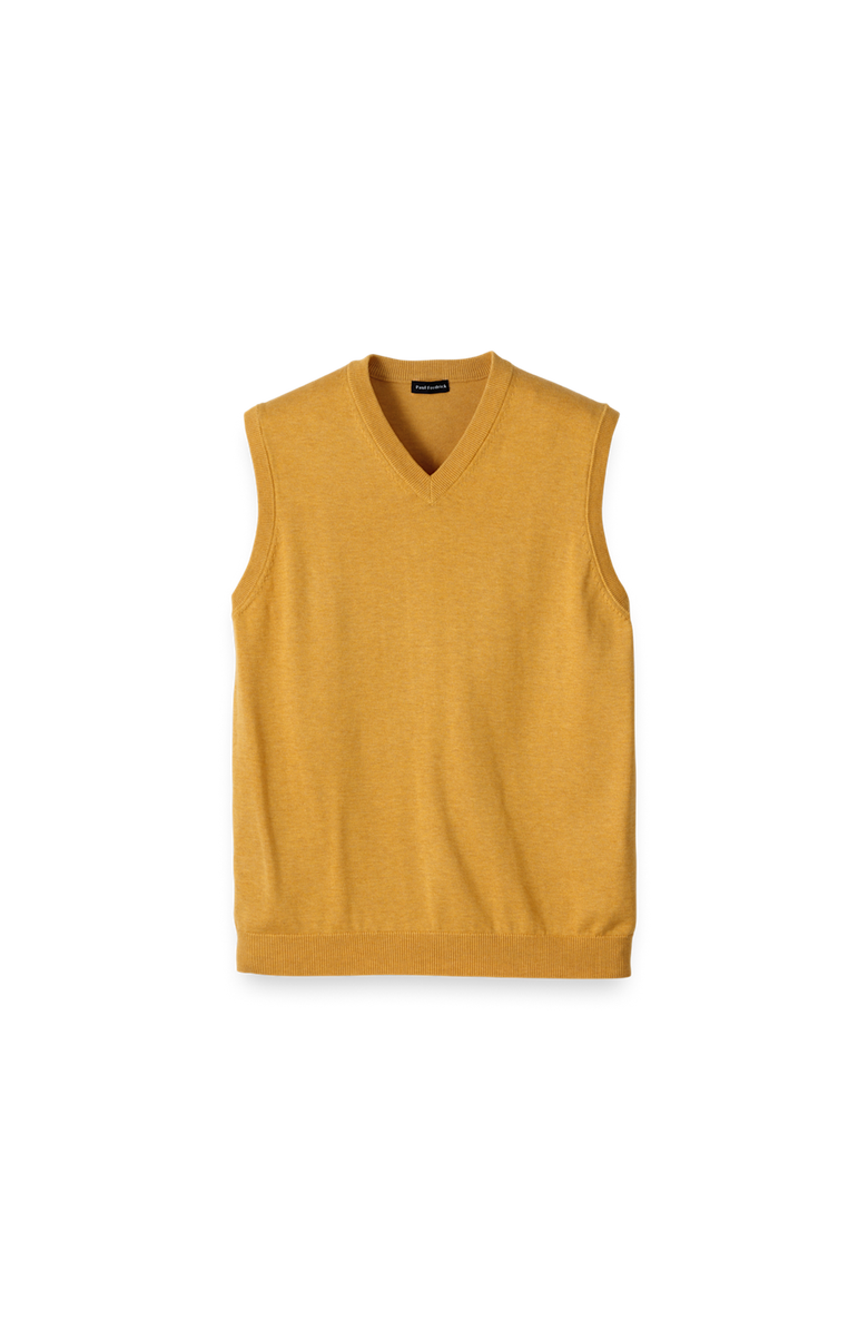 Paul Fredrick Supima Cotton Vest, Main, color, Mustard