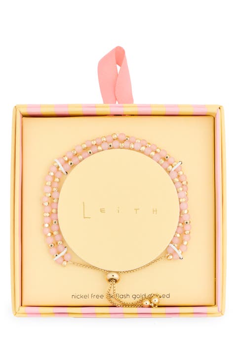 Beaded 2-Row Slider Bracelet