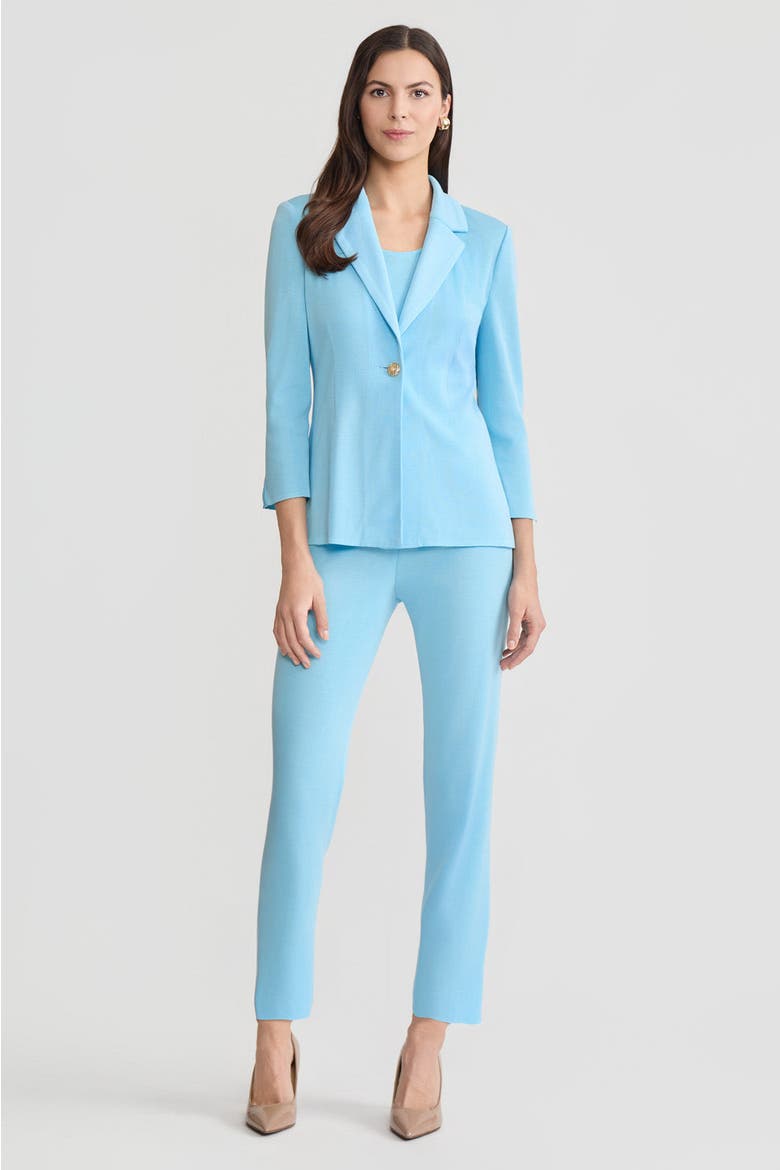 Tailored Single-Button Knit Jacket, Alternate, color, Serene