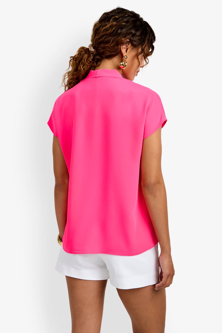 Turin Slash Tie Top, Alternate, color, Magenta Milano