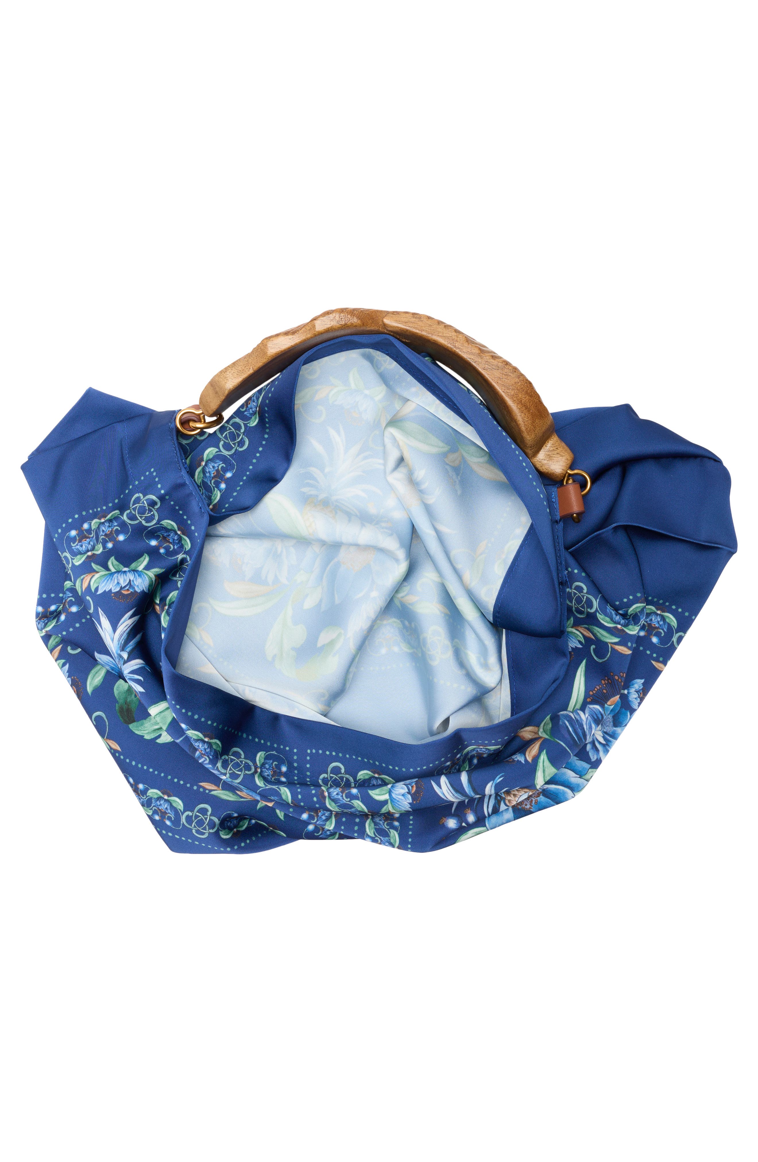 Small Satin Scarf Bag, Alternate, color, BLUE