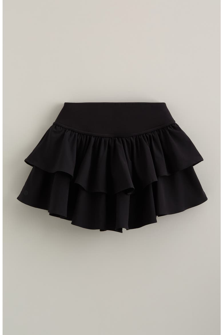 Kids' Volley Tiered Skort, Alternate, color, BLACK