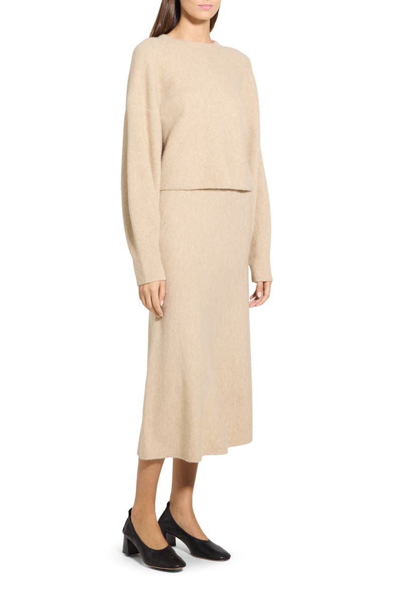 Ribbed Merino Wool Blend Sweater, Alternate, color, BEIGE - V47