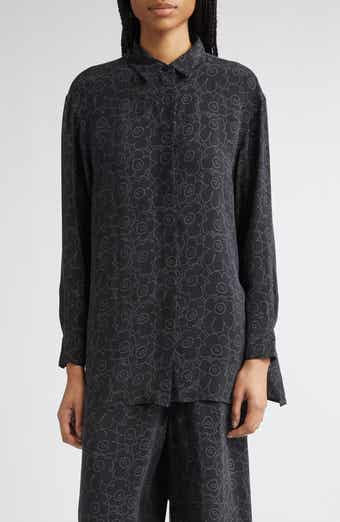 Marimekko Runsas Piirto Unikko Cupro Button-Up Shirt