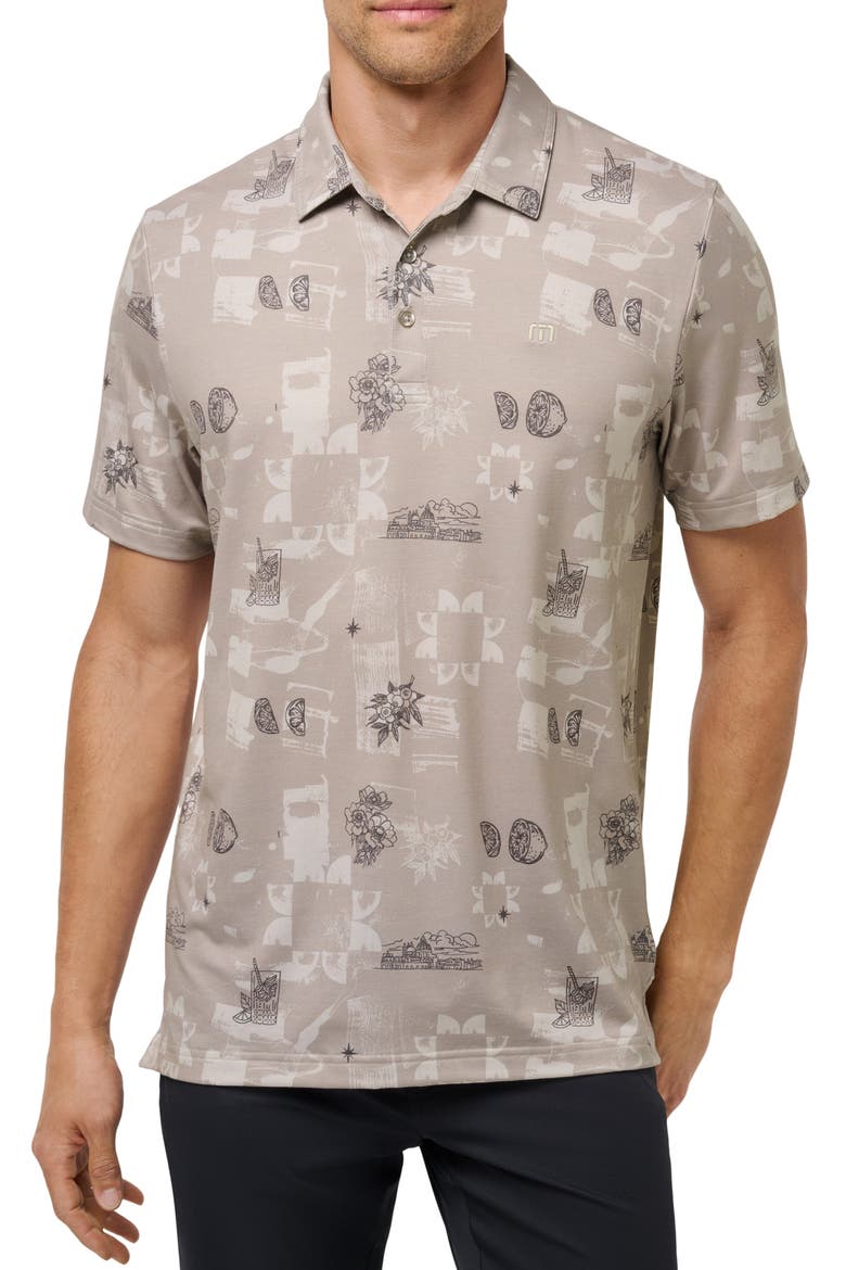 Featherweight Spritz Piqué Polo, Main, color, ISLAND FOSSIL