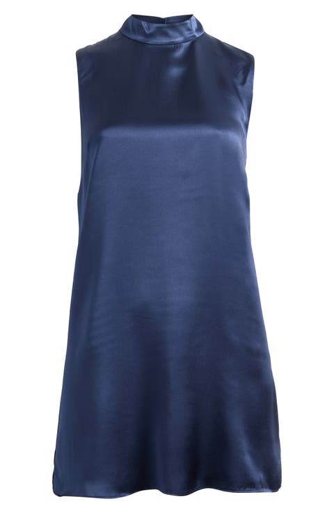 Lantana Silk Shift Minidress