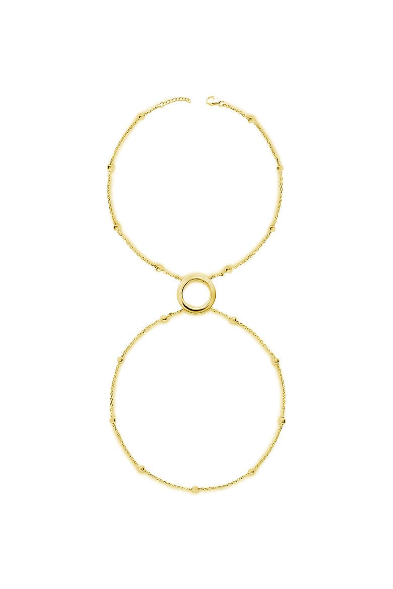 Art Deco Halo Hand Chain, Main, color, Gold