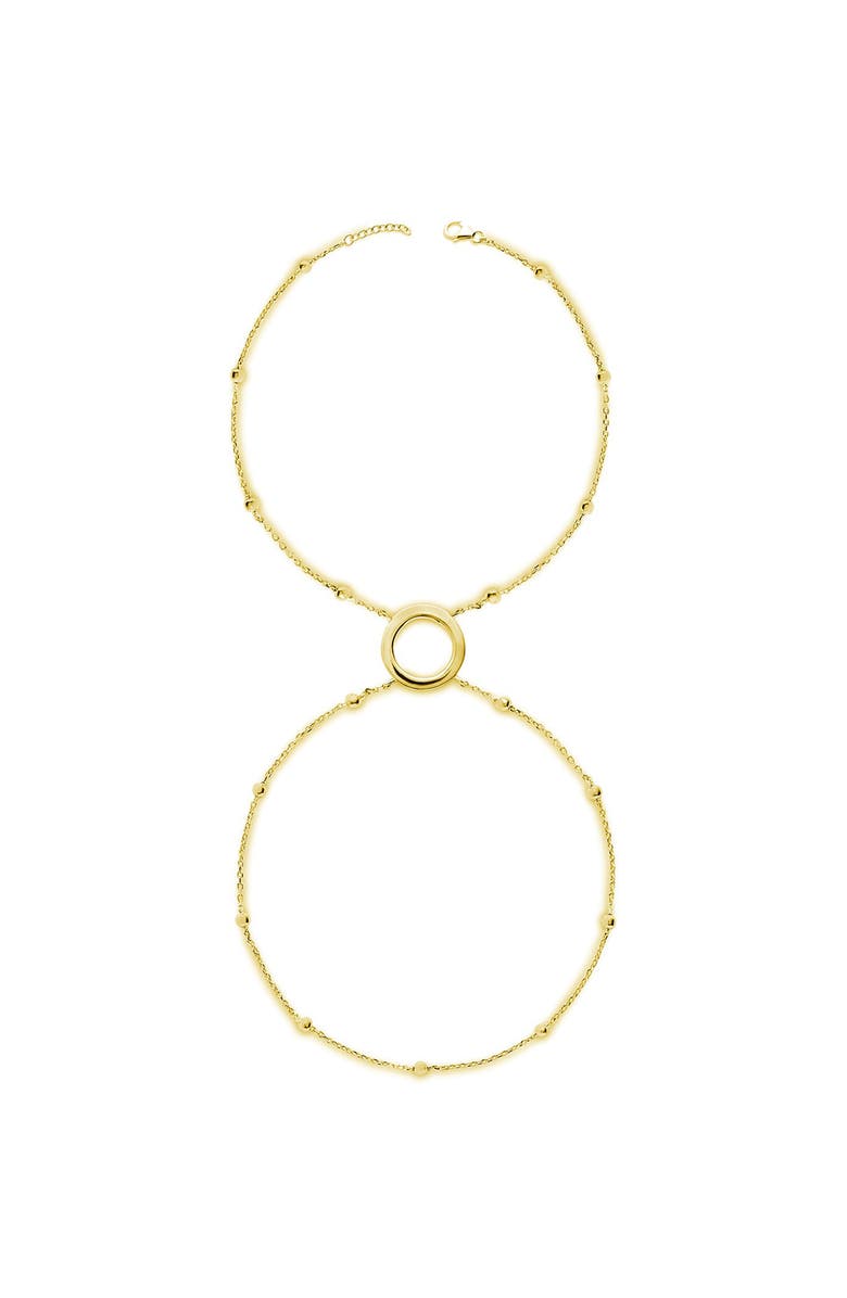 Lucy Quartermaine Art Deco Halo Hand Chain, Main, color, Gold